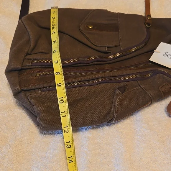 Brown Canvas Backpack - Picture 3 of 7